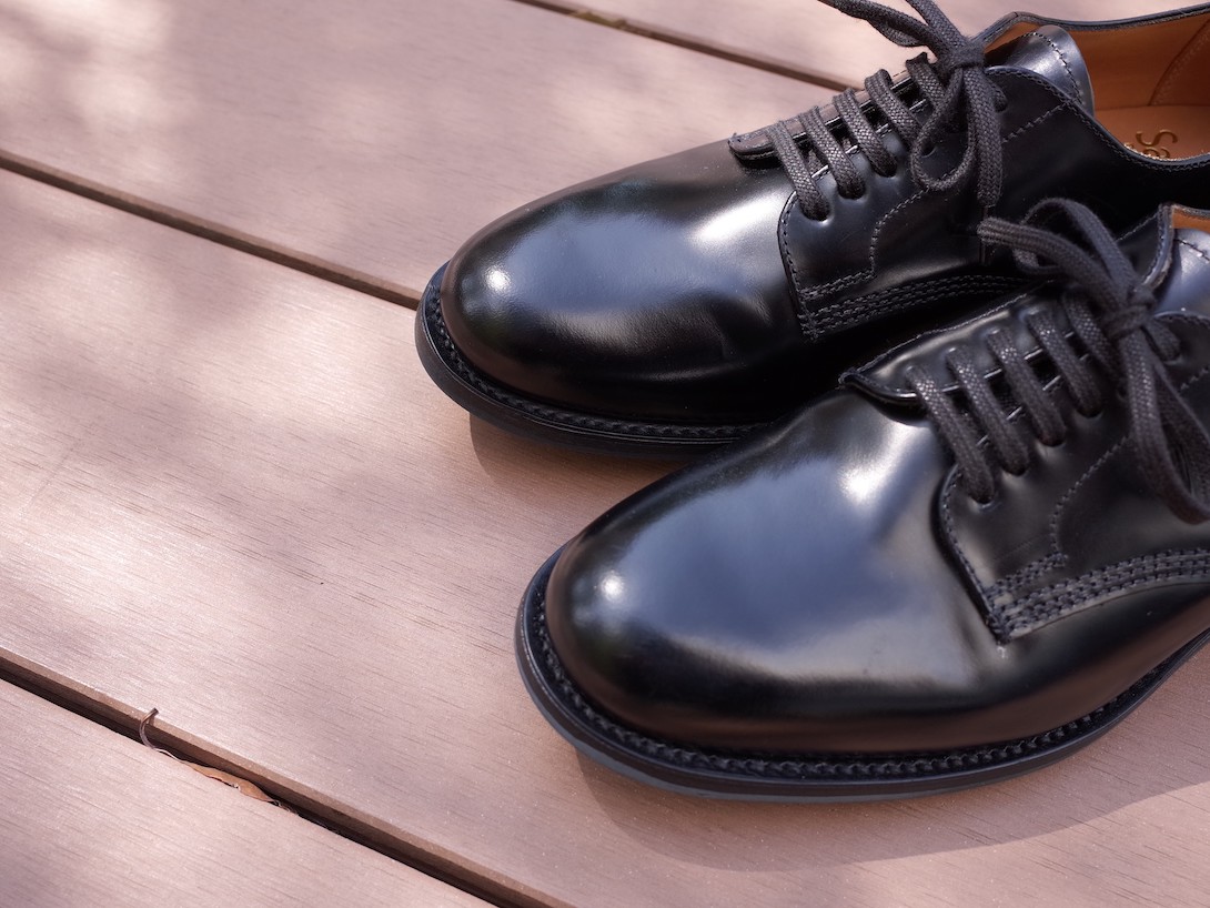 数量限定 Military SANDERS別注 Officer Shoe アイボリー×レッド