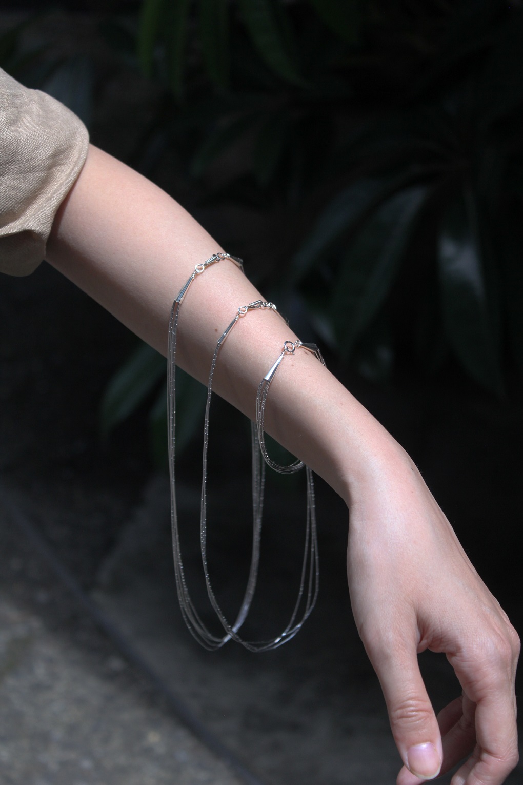 Liquid silver “Necklace＆Bracelet” | well-made by MAIDENS SHOP